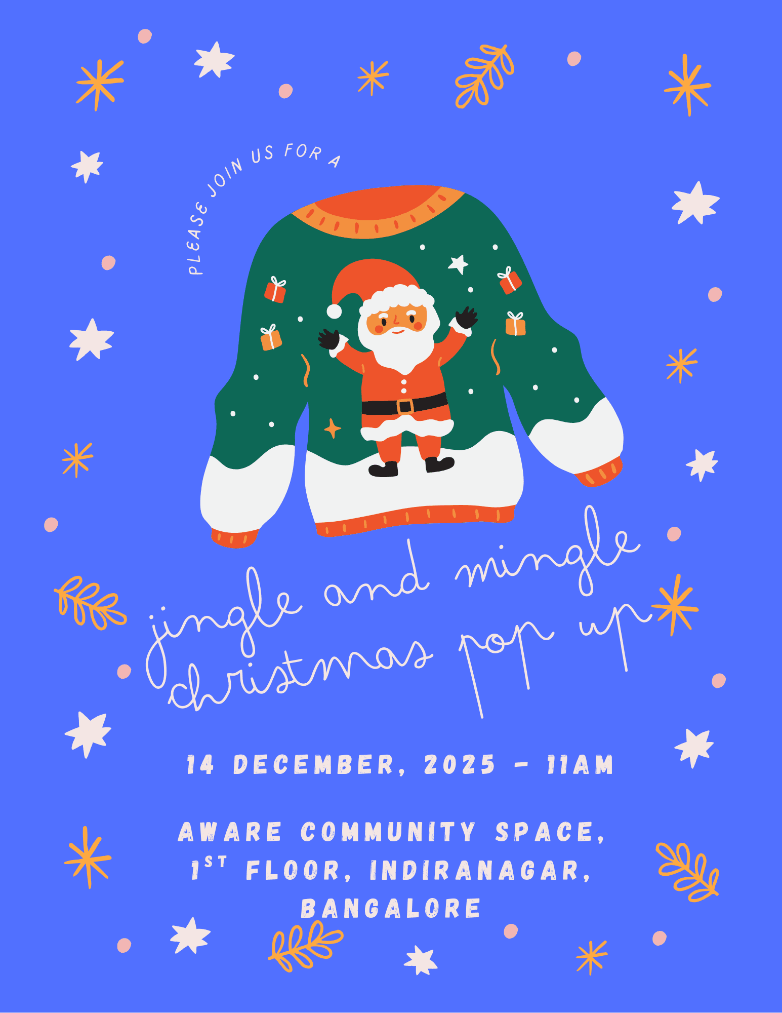 jingle and mingle Christmas pop up event